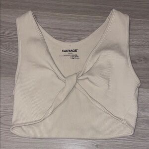 Garage Brand CreamTwist Front Crop Top